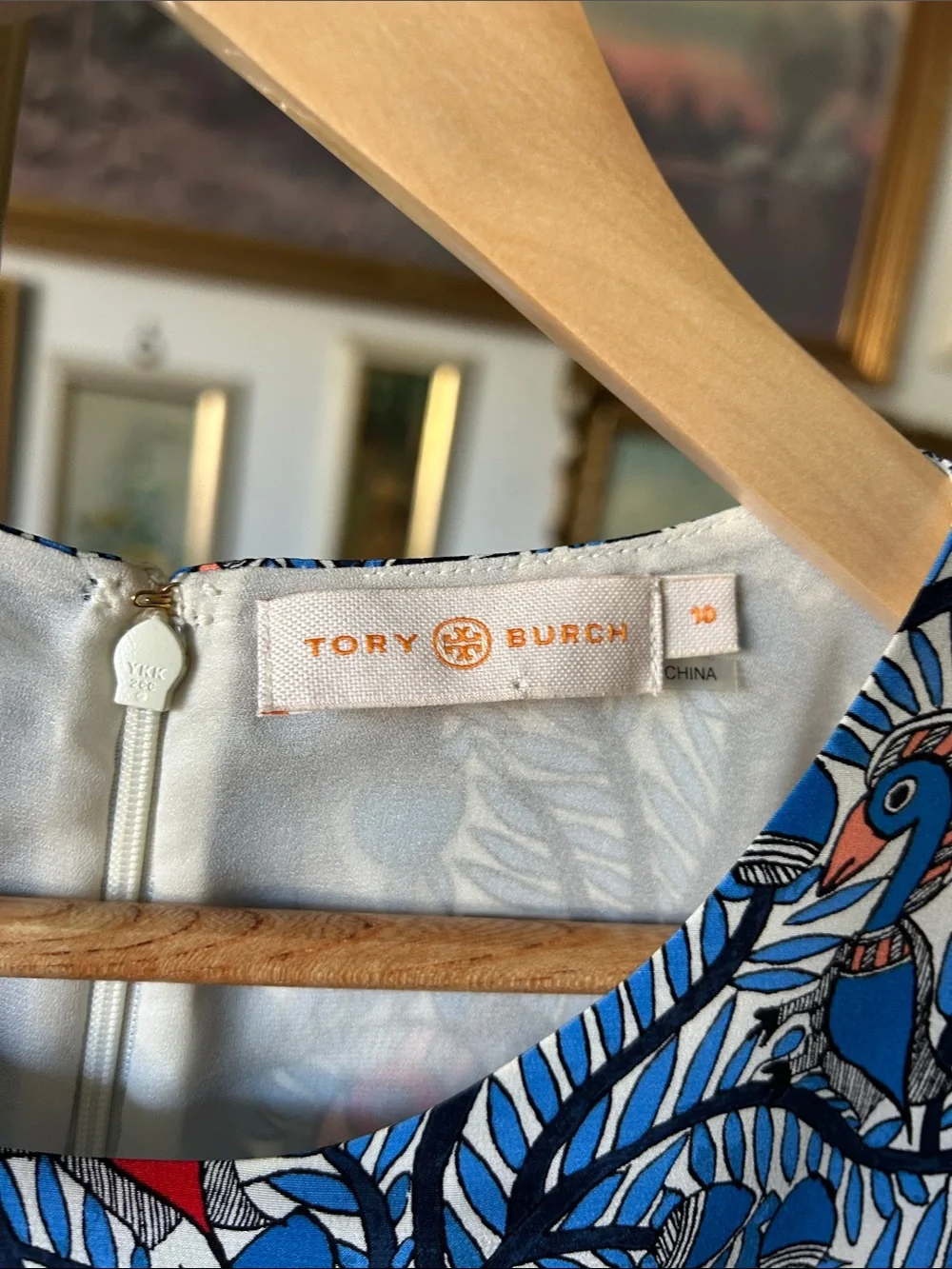 Tory Burch Mallory Printed Silk Women’s Dress “Something Wild”
